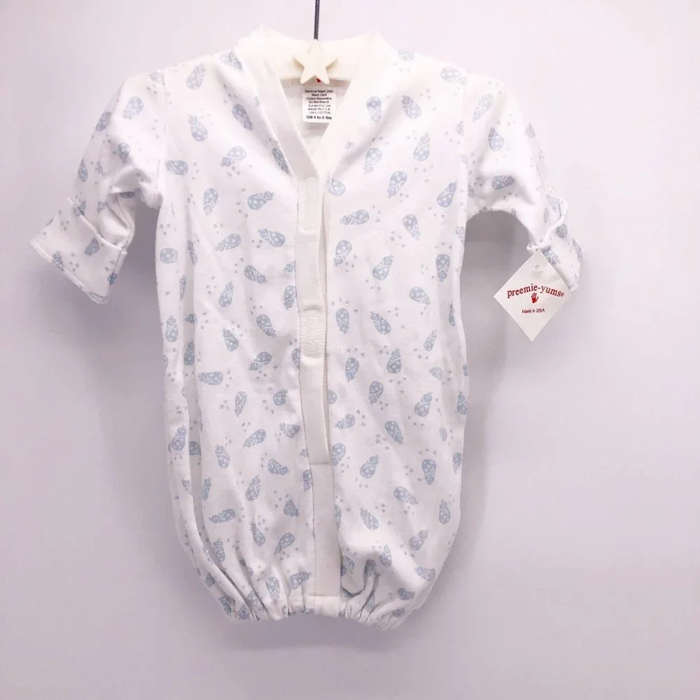 NWT Preemie Sac Gown‎ Baby Boy Blue